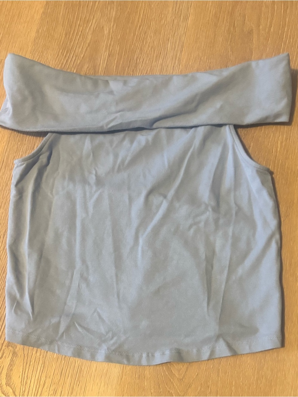 aerie faded blue-gray pullover with gold logo